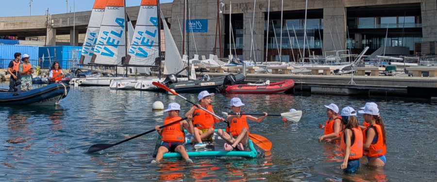 Aprofitant que s’acaba el curs escolar l’alumnat de 5è de primària de l’Escola Heura ha culminat al mar un dels reptes treballats a l’aula.